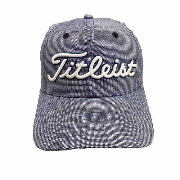 Titleist X Footjoy Hat Cap Mens‎ Fitted L/XL Blue Golf Golfer Athletic Gorpcore - Picture 1 of 9